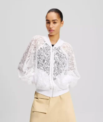 JACETĂ BOMBER CU BRODERIE ORCHIDEE
