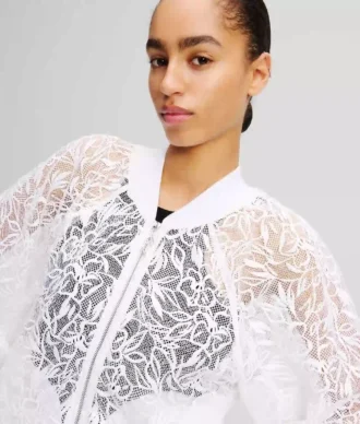 JACETĂ BOMBER CU BRODERIE ORCHIDEE