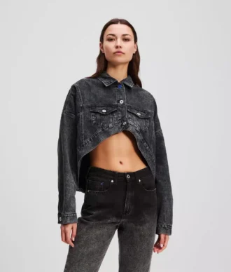 JACETĂ DENIM CROPPED OVERSIZED