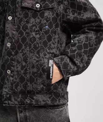JACETĂ DIN DENIM CU IMPRIMARE ALL-OVER