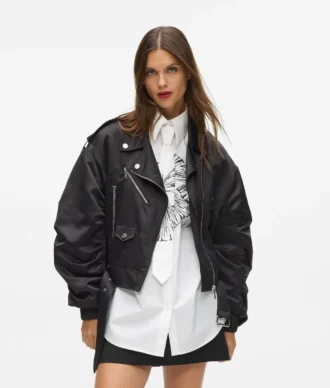 Jacheta bomber din satin