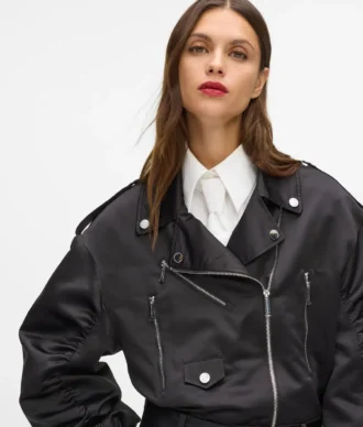 Jacheta bomber din satin