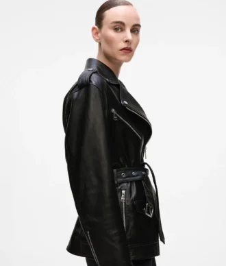 Jacheta oversized din piele