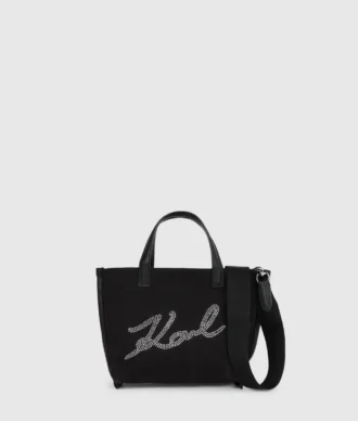 K/Signature mini rhinestone shopper
