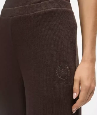 Pantaloni de casnică din tricot waffle