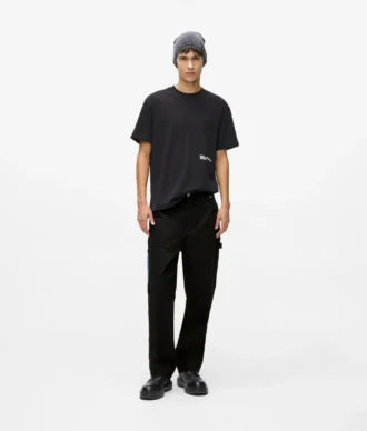 Pantaloni de tâmplar din denim cu buzunare