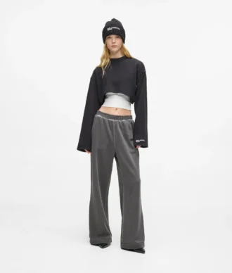 Pantaloni de trening largi, spălați