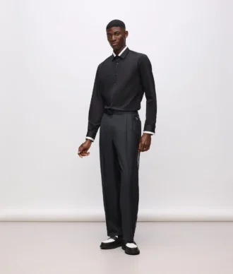 Pantaloni KL Studio cu borduri contrastante