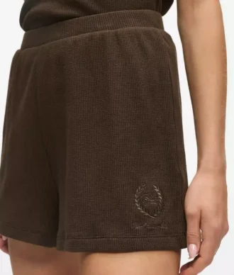 Pantaloni scurți de casă din material waffle