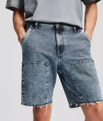 PANTALONI SCURȚI DIN DENIM CARPENTER