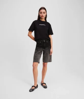 PANTALONI SCURȚI DIN DENIM OMBRÉ