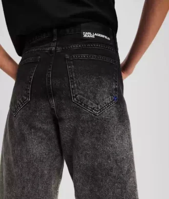 PANTALONI SCURȚI DIN DENIM OMBRÉ