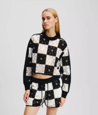 PULOVER CROPPED CROCHET