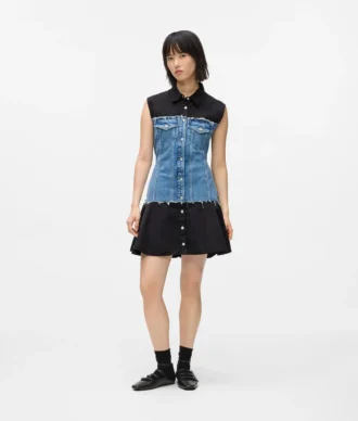 Rochie cu corset din denim