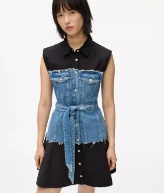 Rochie cu corset din denim